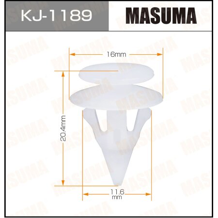 Retainer clip Masuma plastic, KJ-1189