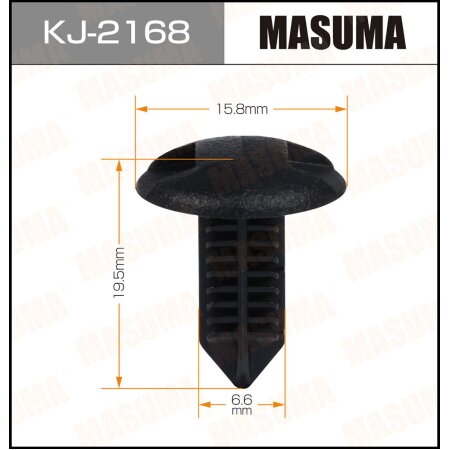 Retainer clip Masuma plastic, KJ-2168