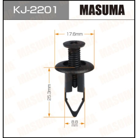 Retainer clip Masuma plastic, KJ-2201