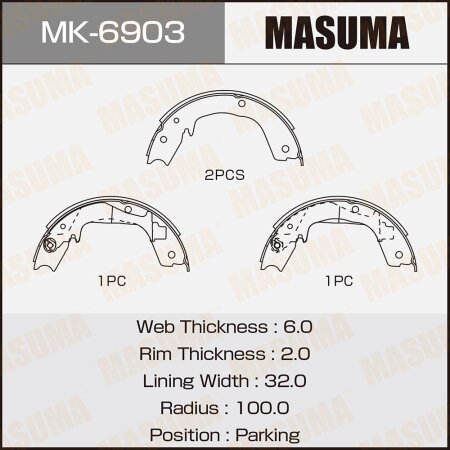 Brake shoes Masuma, MK-6903