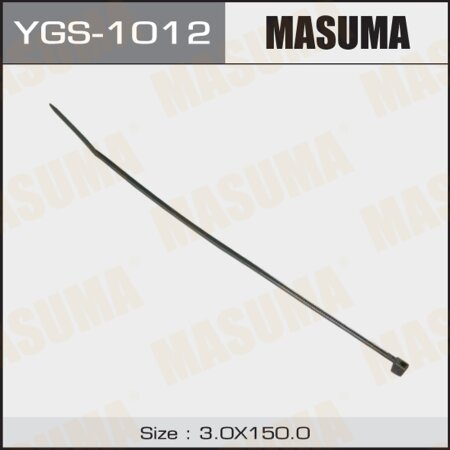 Clamp (plastic) Masuma, black 3х150 (set of 100pcs), YGS-1012