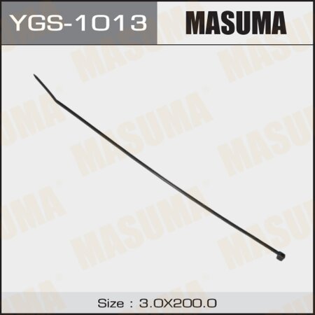Clamp (plastic) Masuma, black 3х200 (set of 100pcs), YGS-1013