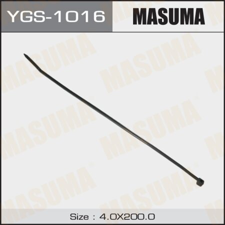Clamp (plastic) Masuma, black 4х200 (set of 100pcs), YGS-1016