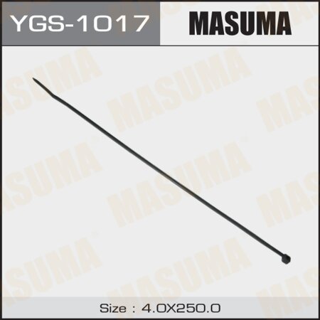 Clamp (plastic) Masuma, black 4х250 (set of 100pcs), YGS-1017