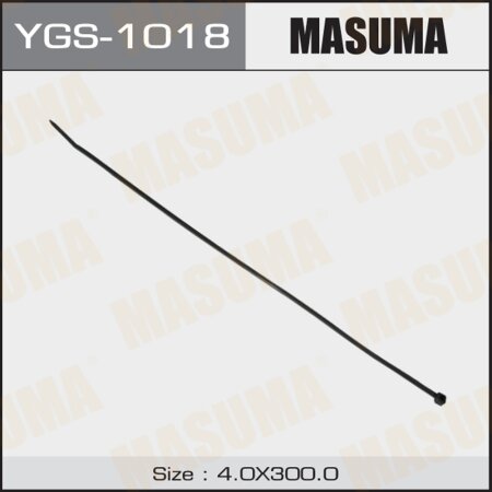 Clamp (plastic) Masuma, black 4х300 (set of 100pcs), YGS-1018