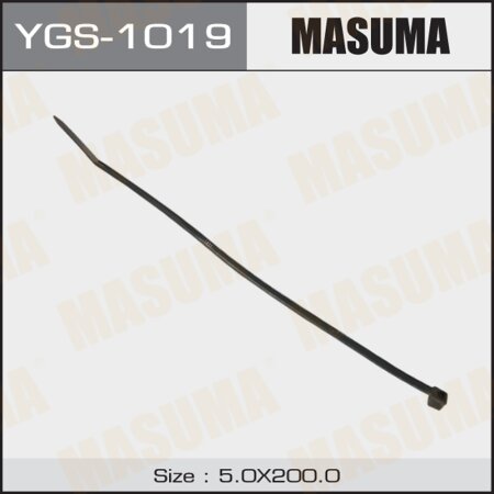 Clamp (plastic) Masuma, black 5х200 (set of 100pcs), YGS-1019