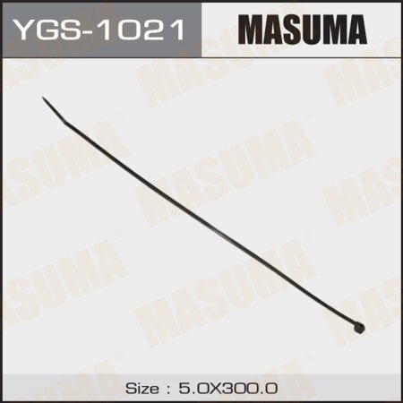 Clamp (plastic) Masuma, black 5х300 (set of 100pcs), YGS-1021