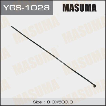 Clamp (plastic) Masuma, black 8х500 (set of 100pcs), YGS-1028
