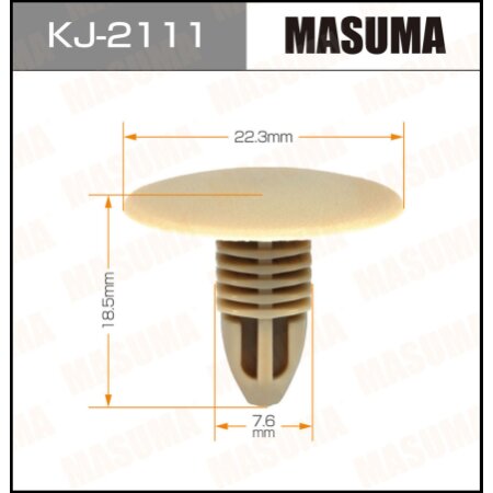 Retainer clip Masuma plastic, KJ-2111