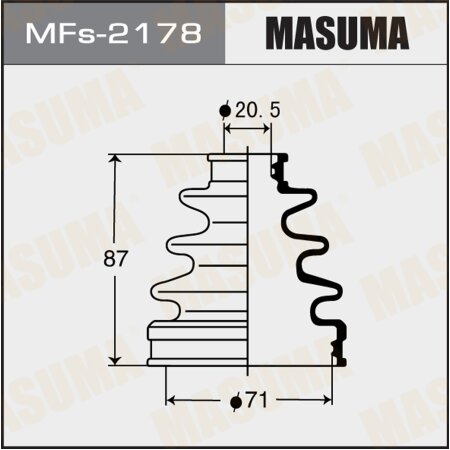 CV Joint boot Masuma (silicone), MFs-2178