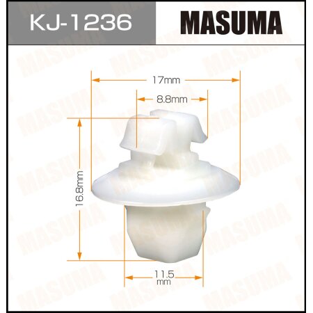 Retainer clip Masuma plastic, KJ-1236