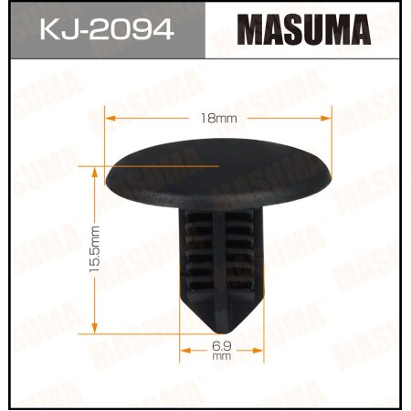 Retainer clip Masuma plastic, KJ-2094