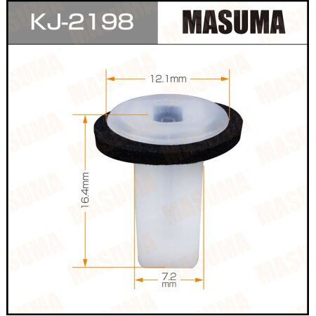 Retainer clip Masuma plastic, KJ-2198