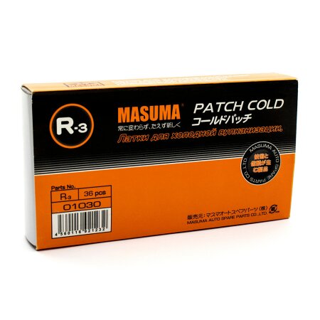 Inner tube cold & hot repair patch Masuma, d=30mm, set of 36pcs + glue 22ml, R-3