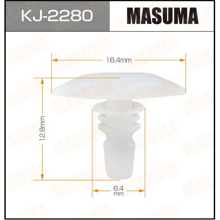 Retainer clip Masuma plastic, KJ-2280