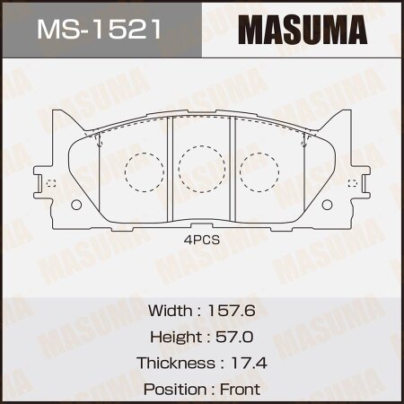 Brake pads Masuma, MS-1521