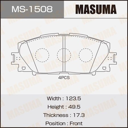 Brake pads Masuma, MS-1508