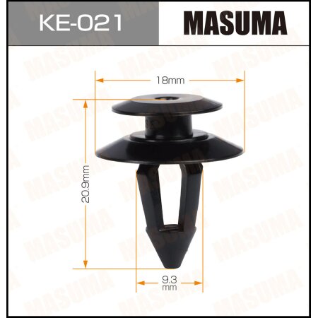 Retainer clip Masuma plastic, KE-021