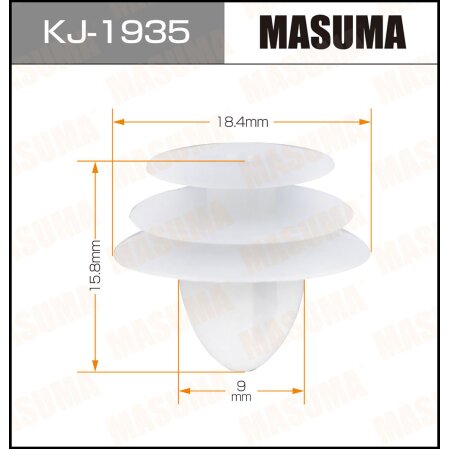 Retainer clip Masuma plastic, KJ-1935