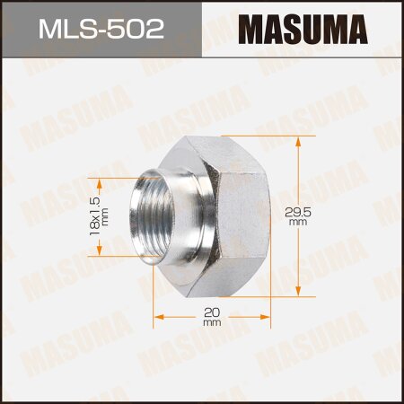 CV Joint nut Masuma M18x1.5(R), 30mm, MLS-502