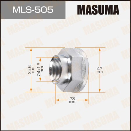 CV Joint nut Masuma M24x1.5(R), 36mm, MLS-505