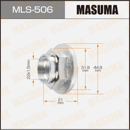 CV Joint nut Masuma M22x1.5(R), 32mm, MLS-506