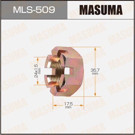 CV Joint nut Masuma M24x1.5(R), 36mm, MLS-509