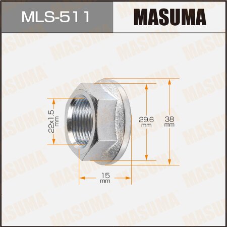 CV Joint nut Masuma M22x1.5(R), 30mm, MLS-511