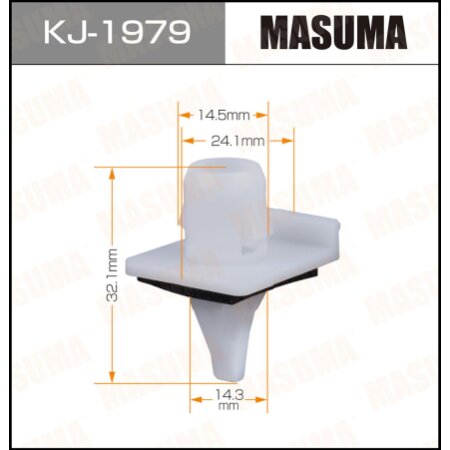 Retainer clip Masuma plastic, KJ-1979