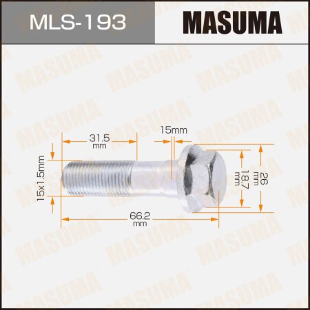 Strut service bolt Masuma, MLS-193
