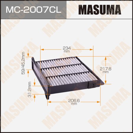 Cabin air filter Masuma charcoal, MC-2007CL