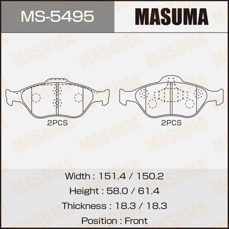 Brake pads Masuma, MS-5495