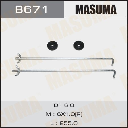 Car battery mount Masuma L=250 mm, B671
