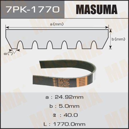 Drive V-Ribbed belt Masuma, 7PK-1770