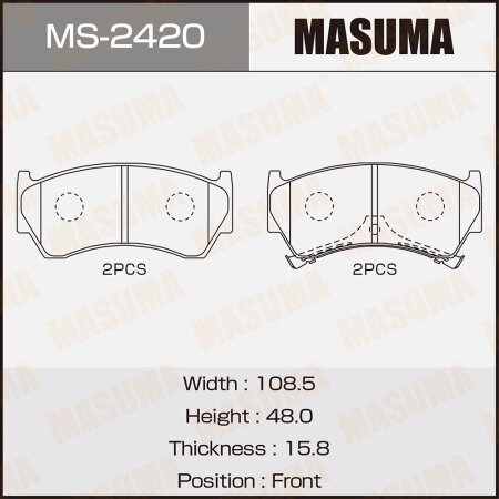 Brake pads Masuma, MS-2420