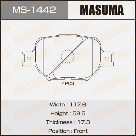 Brake pads Masuma, MS-1442