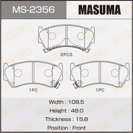 Brake pads Masuma, MS-2356