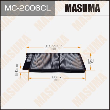 Cabin air filter Masuma charcoal, MC-2006CL