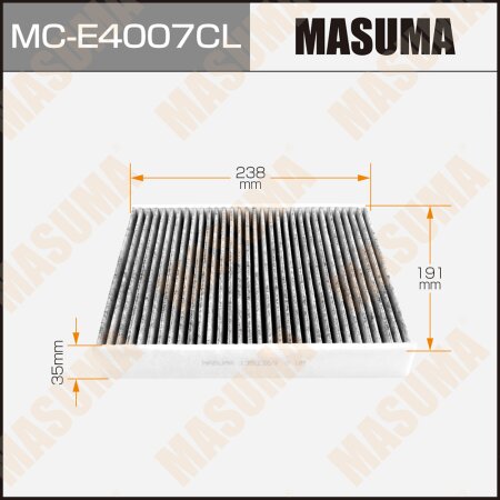 Cabin air filter Masuma charcoal, MC-E4007CL