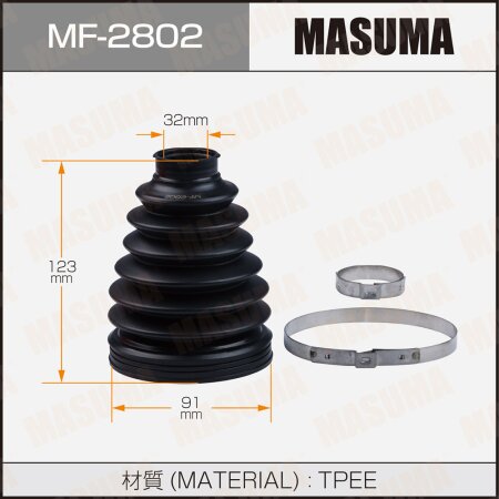 CV Joint boot Masuma (plastic), MF-2802