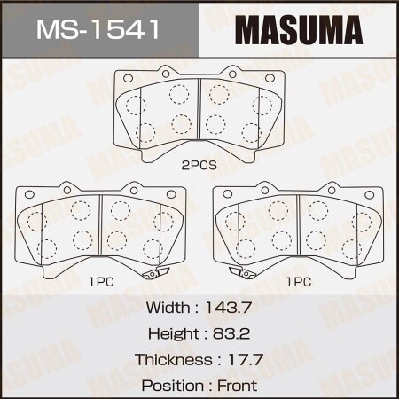 Brake pads Masuma, MS-1541