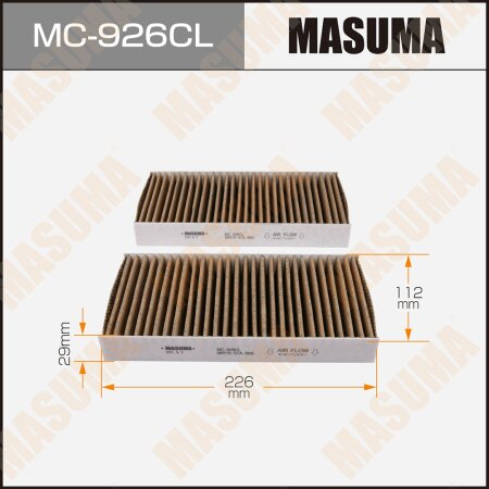 Cabin air filter Masuma charcoal, MC-926CL