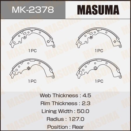 Brake shoes Masuma, MK-2378