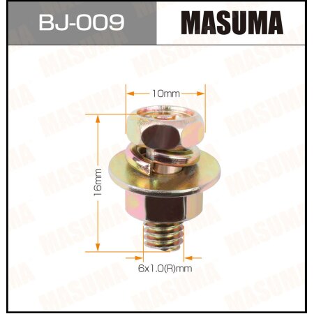 Bolt & nut set Masuma, М6x16x1.0 (pack of 6pcs), BJ-009