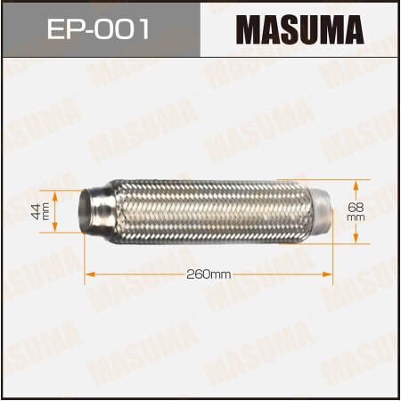 Flex pipe Masuma 2-layer 44x260, EP-001