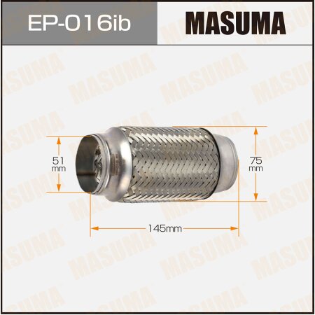 Flex pipe Masuma Innerbraid 51x145 heavy duty, EP-016ib