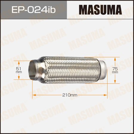 Flex pipe Masuma Innerbraid 51x200 heavy duty, EP-024ib