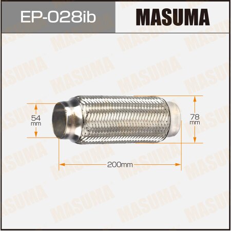 Flex pipe Masuma Innerbraid 54x200 heavy duty, EP-028ib