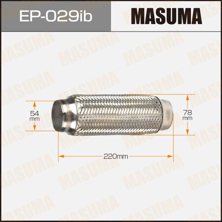 Flex pipe Masuma Innerbraid 54x220 heavy duty, EP-029ib