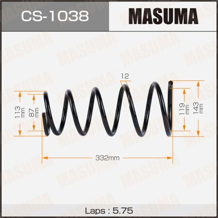 Coil spring Masuma, CS-1038